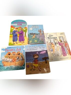 Kids Bible Stories Hardcover Book lot of 5 Faith Christian Character